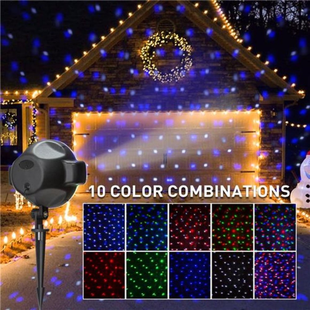 Christmas Projector Lights Multi Function Rotating Falling Snow Projector - Picture 4 of 6